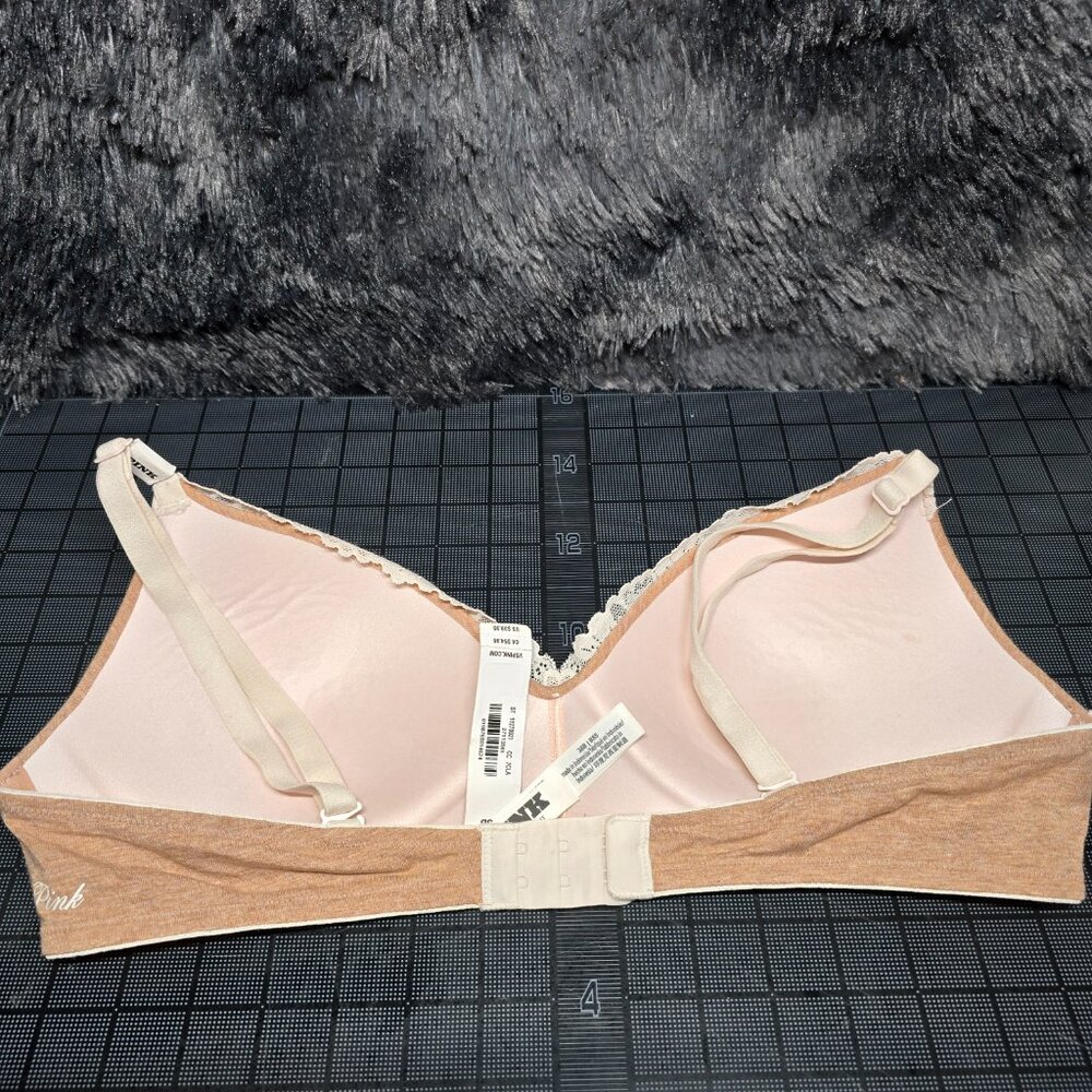 Victoria’s Secret PINK Super Push Up Bra 38B Heather Lace - Picture 2 of 7